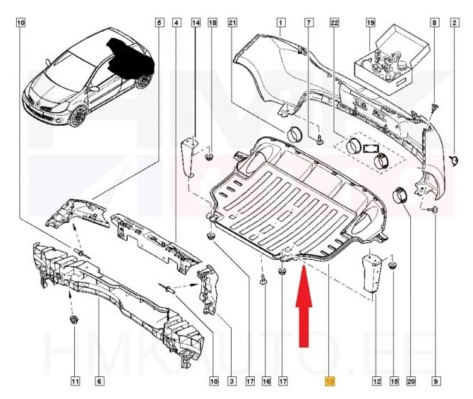 8200450985 - Resguardo trás RS Phase 2 carbono :: ALL4RENAULT
