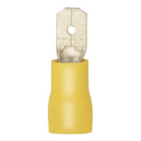 0000017192 - Terminal plano macho 6,35mm x 0,8mm (pack 25 unidades) AMARELO