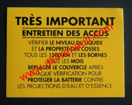 7702185200 - Autocolante "Très Important" FR